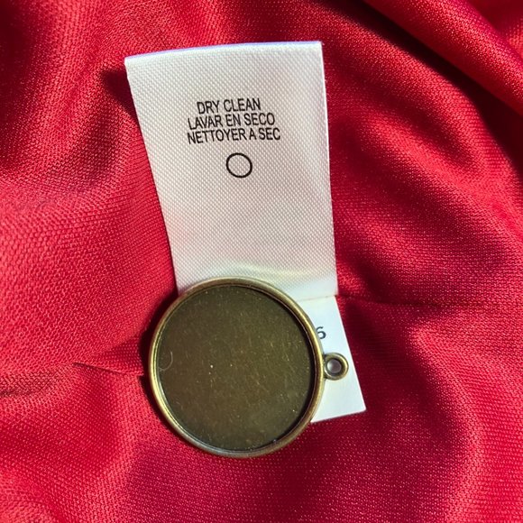 Chelsea Rose Red Dress w Asymmetrical Neckline Sz 16 - Picture 2 of 6